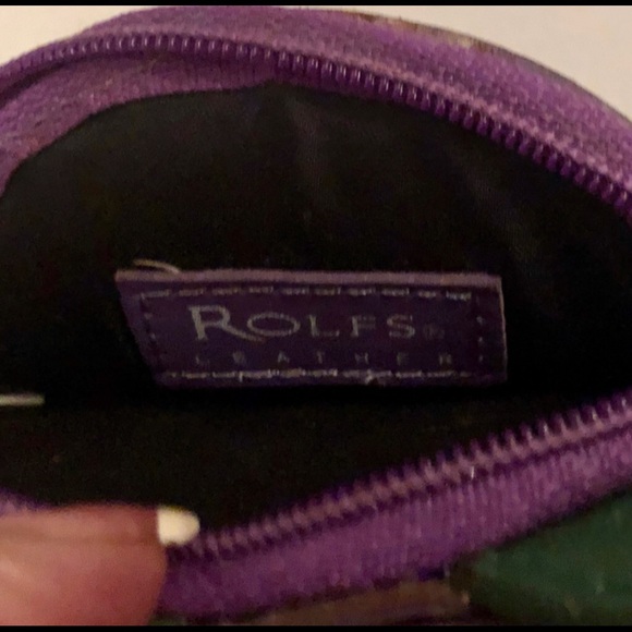 ROLFS VINTAGE LEATHER LILAC COIN PURSE/KEY FOB - Picture 4 of 5